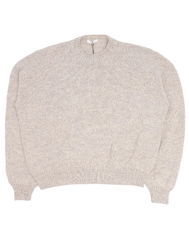 Virgin Wool Blend Sweater Fleece Sweater Nylon Polyester