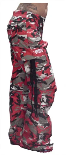 Girls "Hipster" UFO Pants (Red Camo) New Arrival Wide-Leg,