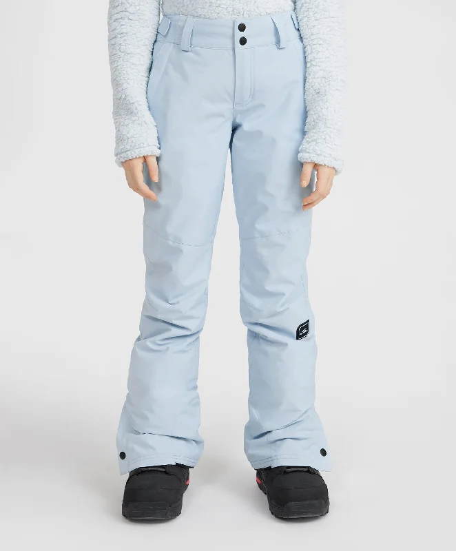 Girl's Star Regular Snow Pants - Dawn Sky Quality Crop,