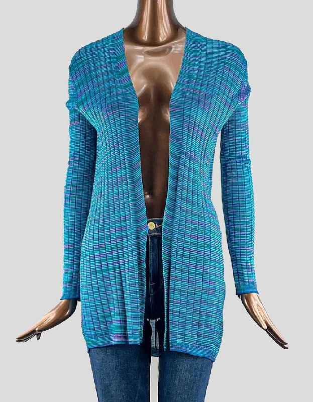 M MISSONI Cardigan Sweater - 6 US | 42 IT Notch Collar Peter Pan Collar Cowl Neck