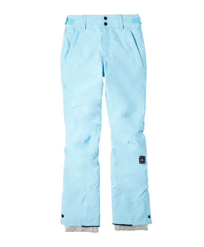 Girl's Star Snow Pants - Blue Wave Quality Crop,