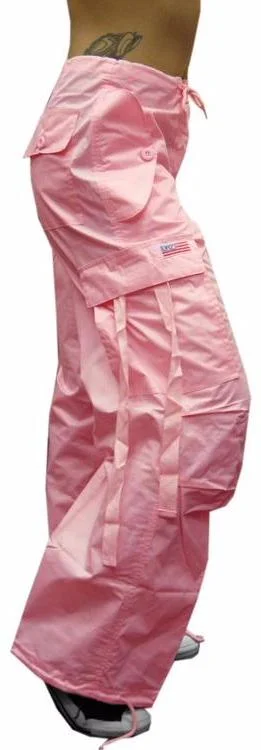 Girly Basic UFO Pants (Pink) Pants High-Waisted,