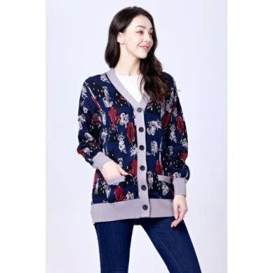 Miss Lulo Raccoon Cardigan Mesh Cardigan Canvas Denim