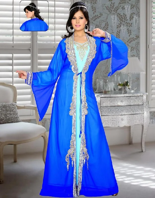 Elaborate Jacket Style Kaftan Rayon Fabric Velvet Fabric Corduroy Fabric