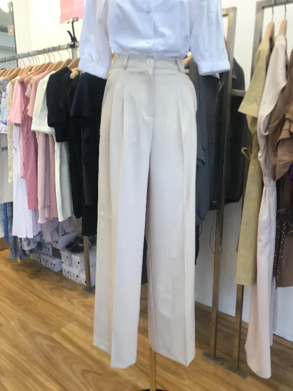 Casual simple wide trousers Trousers Silk Elegant