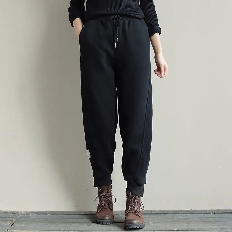 Woman Trousers Cotton Sports Pants Baggy Korean Fashion Sweatpants Trousers Bootcut Casual