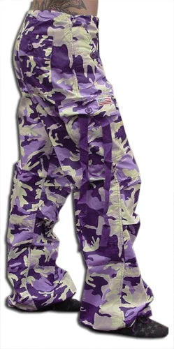 Girls "Hipster" UFO Pants (Purple Camo) Free Shipping Bootcut,