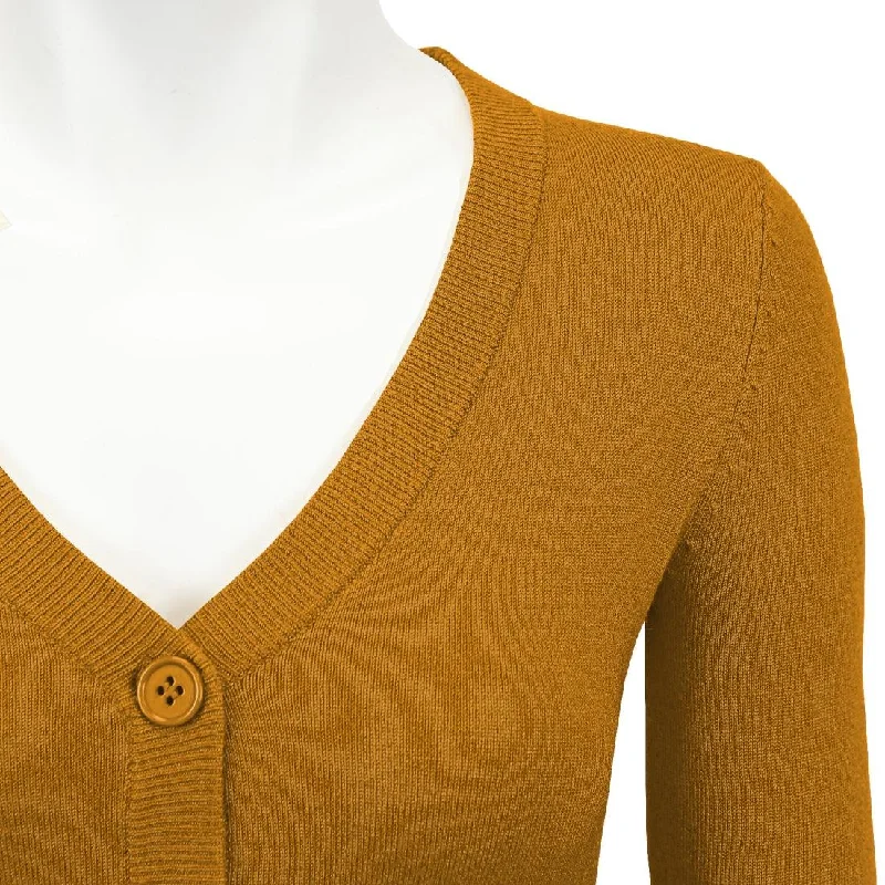 Yemak Cropped Bolero Cardigan In Honey Toggled Drawstring Belted