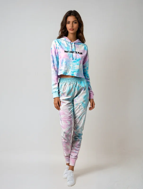 Don't Not Be PLUR Embroidered Cotton Candy Tie Dye Pants Cotton Quality,