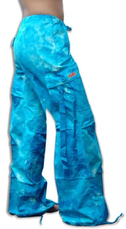 Girls Hipster UFO Pants (Blue Tie Dye) Comfort Jeans,