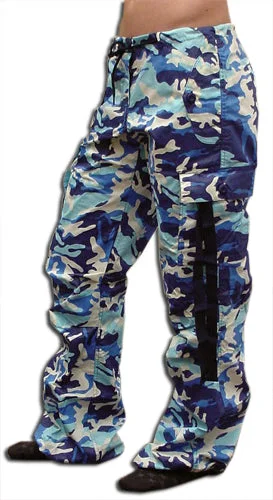 Girls "Hipster" UFO Pants (Blue Camo) Crop Bootcut,