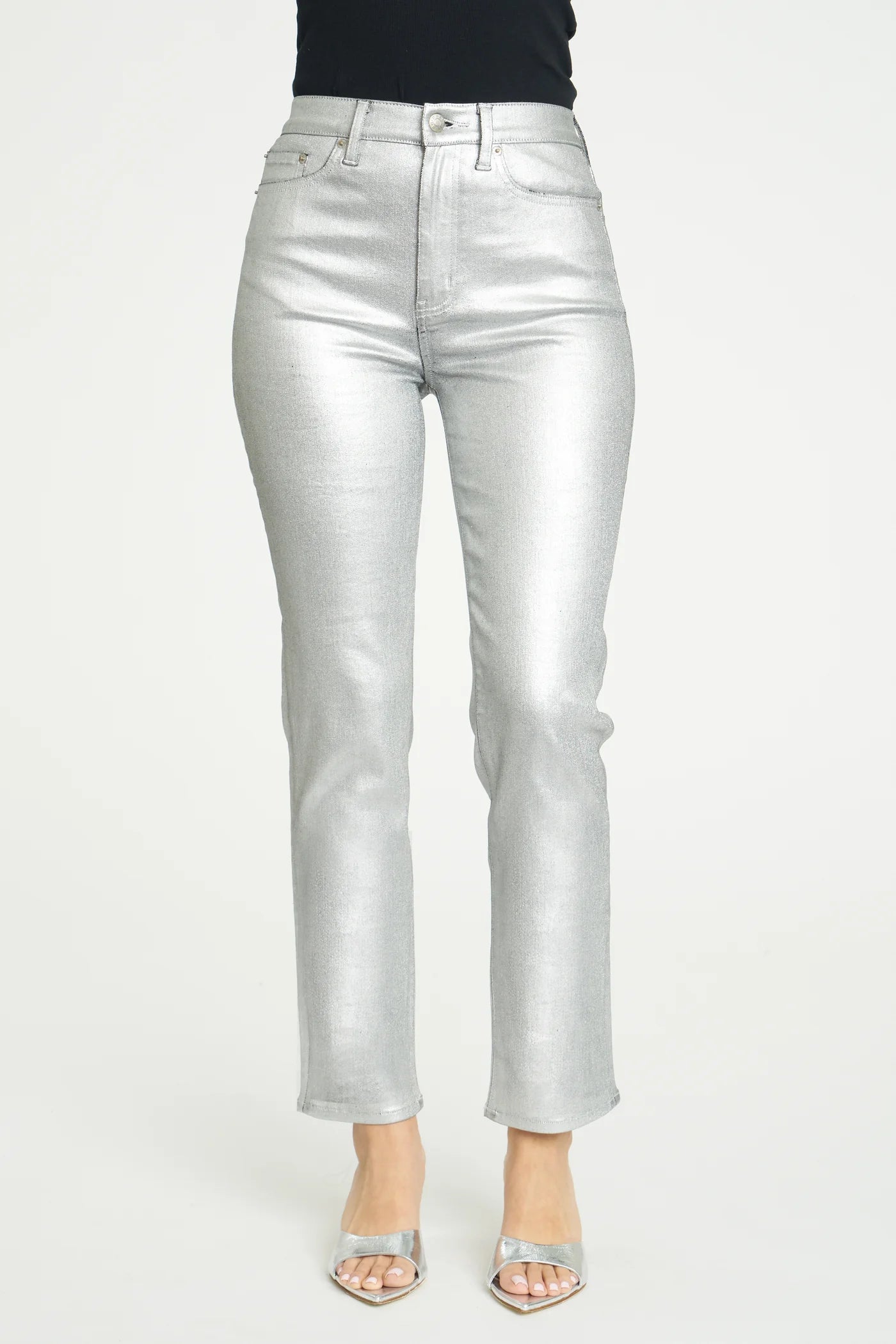 Smarty Pants in Coated Silver Bullet Sale Bootcut,