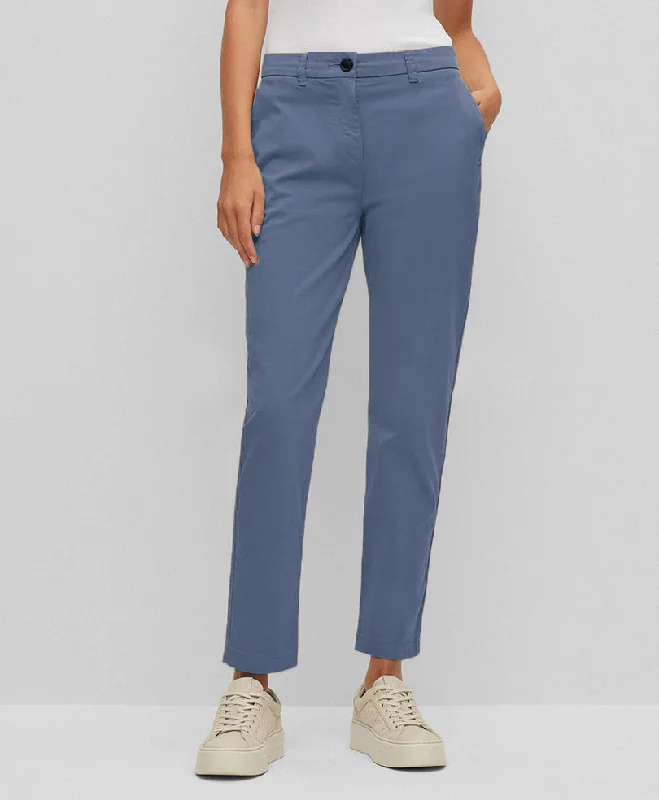 Night Blue Stretch Chino Pants (Women) Pants Sale,