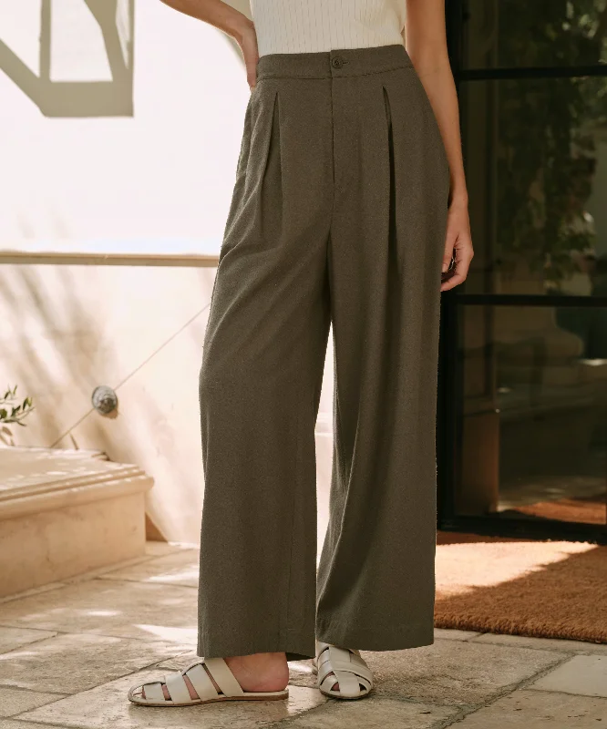 Relaxed Trouser High Waist Slim Fit Ankle Length