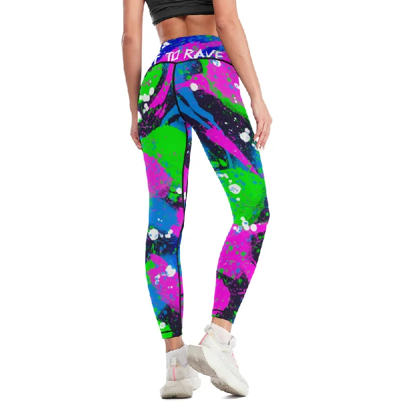 Saved by The Rave Yoga Pants Denim High-Waisted,