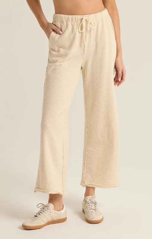 Z Supply Huntington French Terry Pant Wide-Leg Crop,