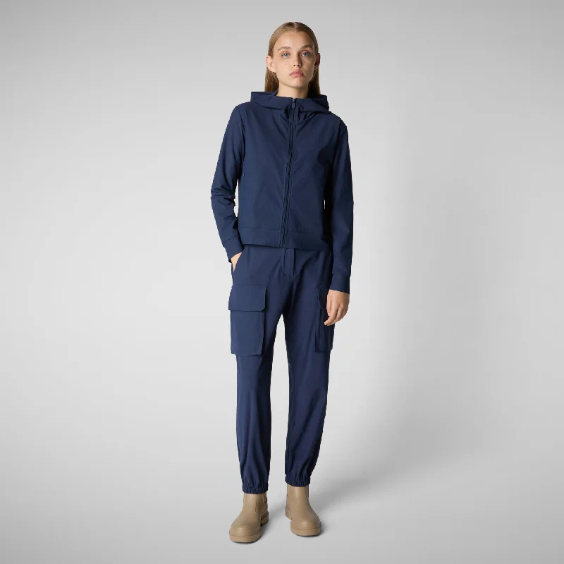 Women's cargo pants Gosy in Navy blue Straight Trousers,