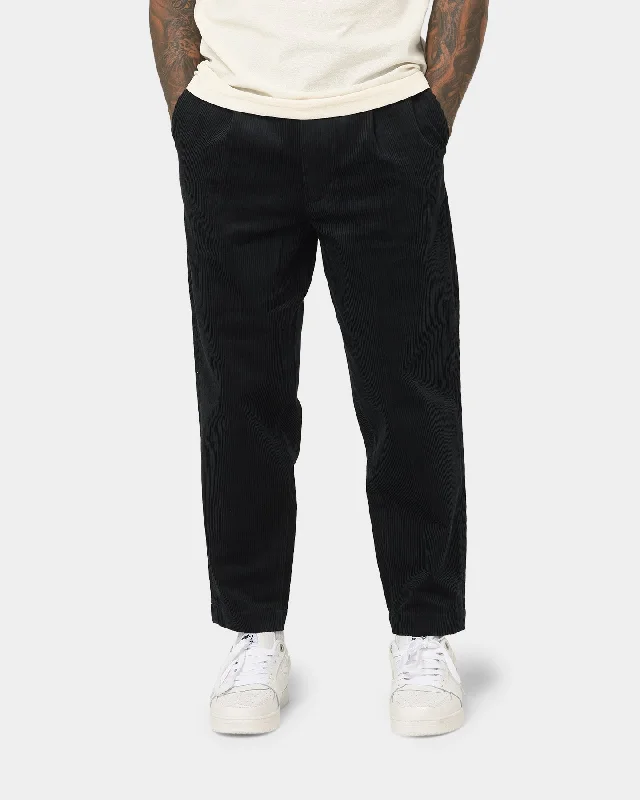 Fred Perry Cropped Corduroy Trousers Navy Trousers trendy modern