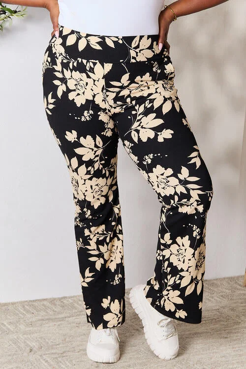 Heimish Full Size High Waist Floral Flare Pants Sale Bootcut,