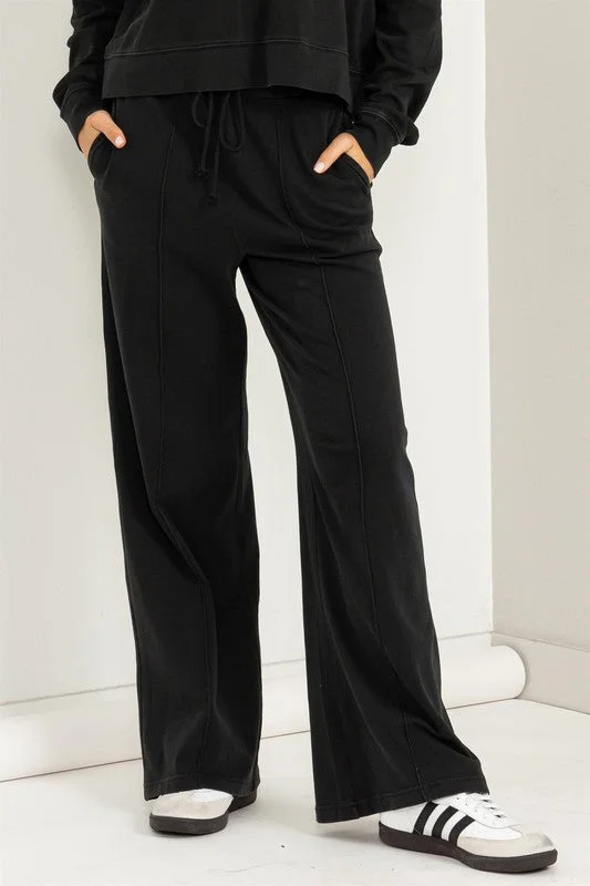 My Moment High Waist Drawstring Wide Leg Pants Clearance Stretch,