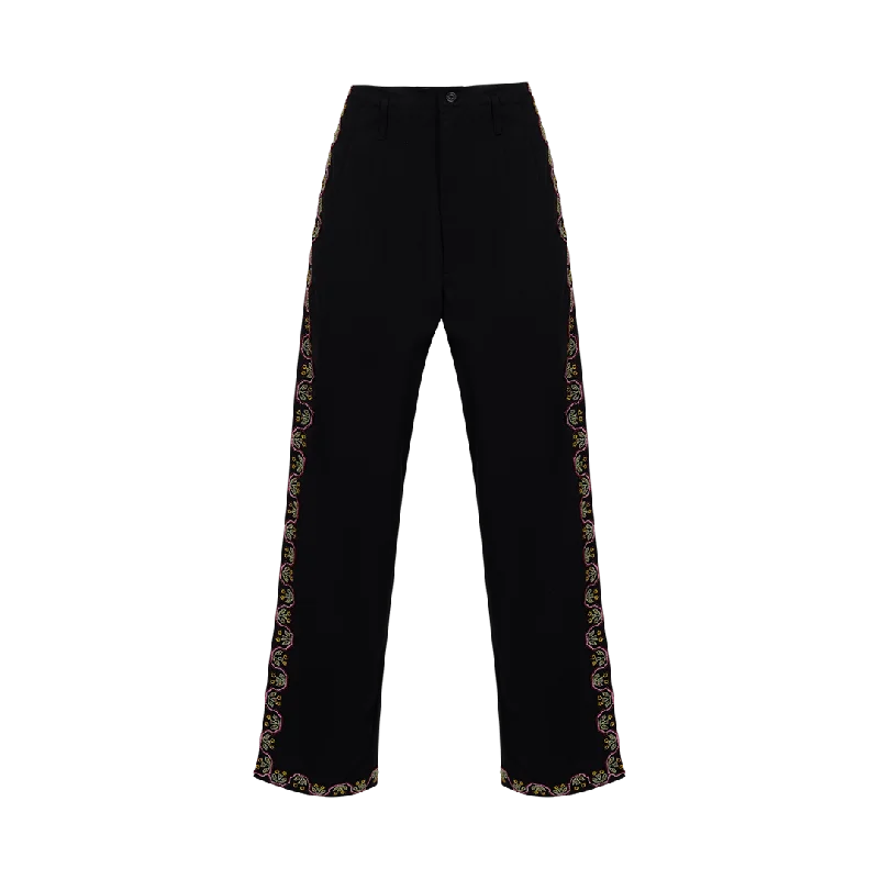 Border Garden Embellished Trousers Trousers Travel Practical